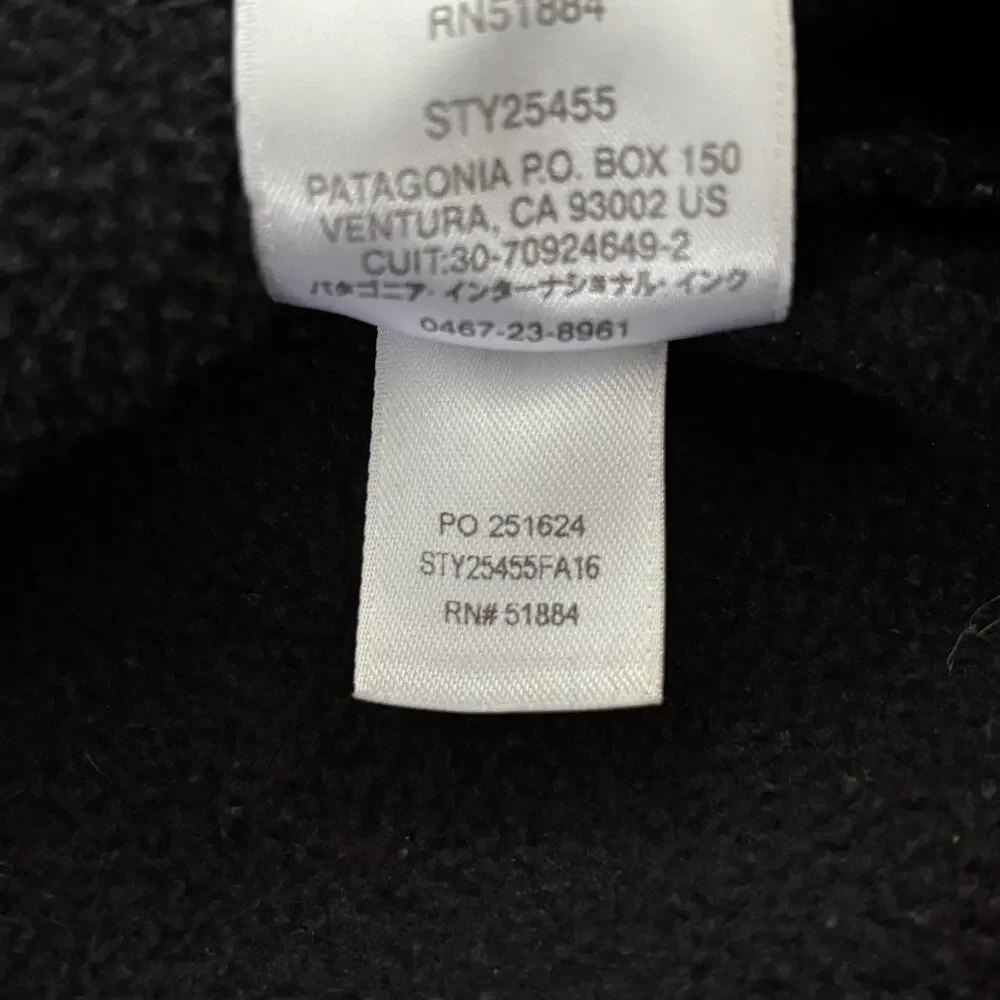 Patagonia Women's Synchilla Snap-T Fleece Pullover Black - Size: Medium - Picture 10 of 10